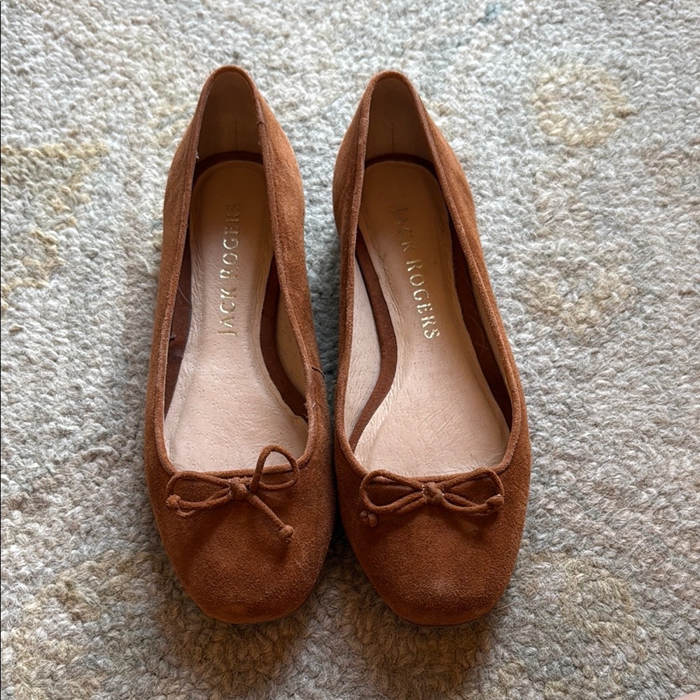 Jack Rogers Women's Tan Suede Loafers